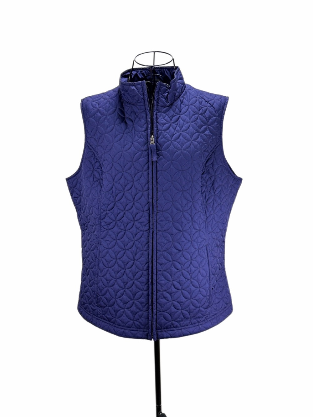 Eddie Bauer Quilted Stand-Collar Vest in Deep Purple